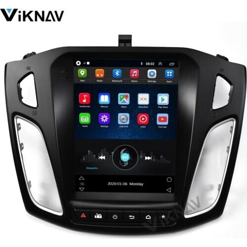 Car DVD player GPS navigation for Ford Focus 2012-2016 multimedia stereo radio player vertical screen android system 10.4