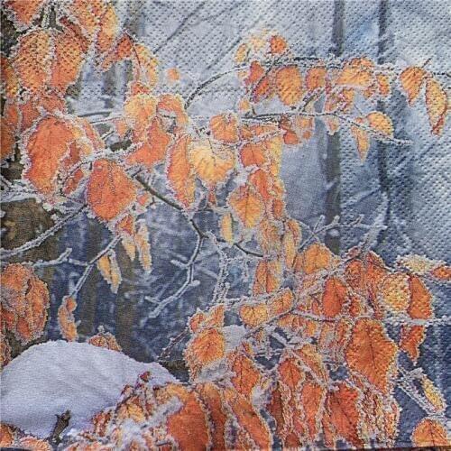 Vintage napkin paper elegant tissue red white snow tree leaf decoupage wedding birthday party decor beautiful serviettes 3 Ply