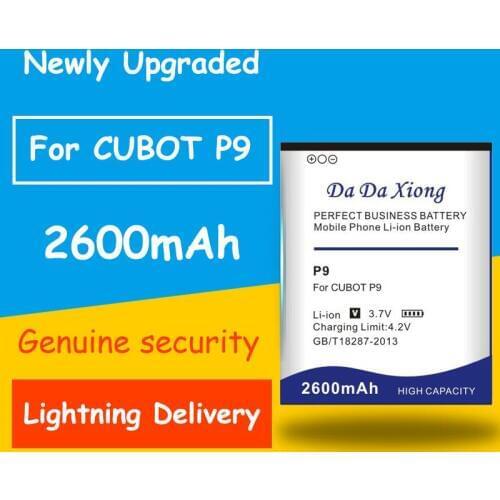 Fast And Safe Rechargeable Battery 2600mAh P9 Battery for CUBOT P9 battery