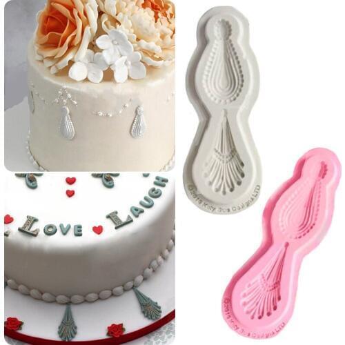 DIY Silicone Mold Drop Jewelry Cutter Mold Fondant Cake Cookie Decoration Mold