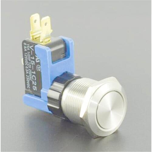ELEWIND 19mm High life over 15A LARGE current Metal push button switch, Momentary/Latching (PM191-Q-11/S, UL approval )