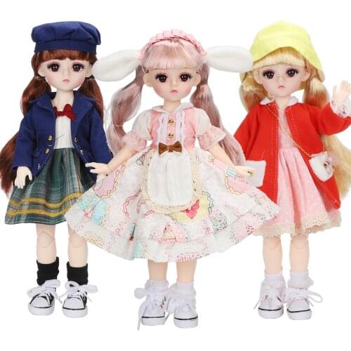 12 Inches Bjd Doll Full Set With Clothes Dress Moveable Joints Nude Body Male 1/6 Cute Princess Dolls Baby Surprise Toy For Girl