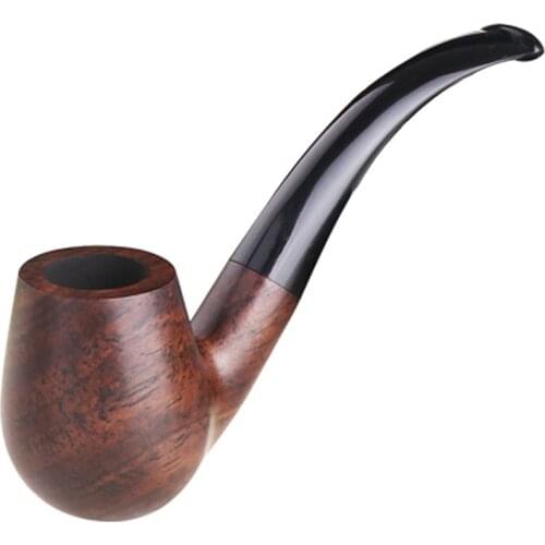 Classic Ebony Wooden Tobacco Smoking Pipes Black Filter Wooden Pipe Accessories