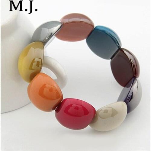 Cute Bohemian Candy Color Bubble Bracelets For Women Fashion Elastic Boho Bubble Beads Bracelet Bangle Female Jewelry Party Gift