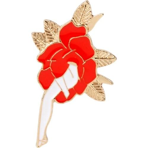 Fashion Flower Drip Brooch Flower Fairy Metal Badge Collar Pin Bag Accessories Wholesale For Girl Women Gift