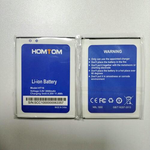New High Quality HOMTOM HT16 3000mAh Battery For HT16 pro Mobile phone + Tracking number