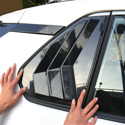 Suitable for 21 Toyota RAV4 rear window Louver triangle decorative stickers ABS carbon fiber car accessories