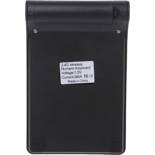 Portable 2.4G Wireless Digital Keyboard USB Number Pad 18 Keys Numeric Keypad P9YA