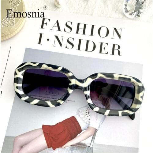 Vintage Small Square Sunglasses Zebra Pattern 2020 Women Men Sun Glasses Brand Designer Modern Fashion Luxury EyewareUV400