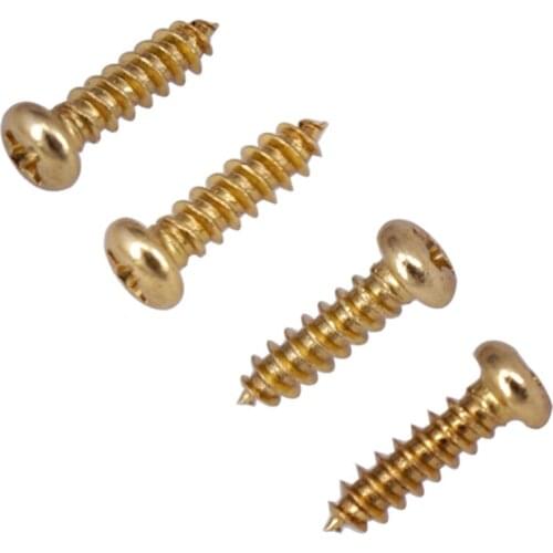 Tuner Tuning Peg Keys Mounting Screws for Electric/Acoustic Guitar Bass Parts 50pcs/Pack Golden