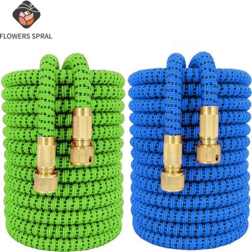 Expandable Garden Hose TPE Flexible Drip Irrigation Tube 3 Times Telescopic Magic Flexible High Pressure Car Wash Watering Hose