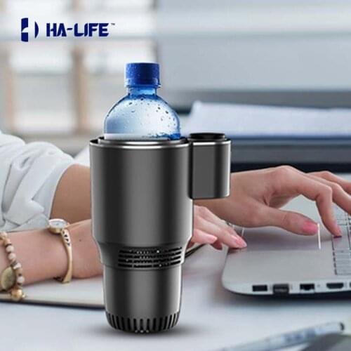 HA-Life Warmer and Cooler Smart 2-in-1 Car Cup Can Drinks Holder Heating Cooling Beverage Coffee Milk Heater Cooler for Traveler