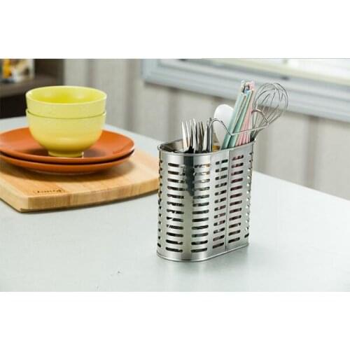 1PC Stainless Steel Chopsticks Rack Hanging Cage Kitchen Drainer Household Multifunctional Chopsticks Tube Basket OK 0558