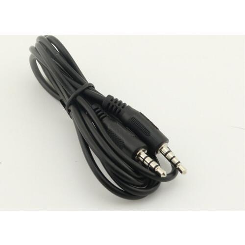 10pcs Black 4ft 3.5mm 1/8" 4-Pole Male To Male Aux Audio Headphone Connector Adapter Cable