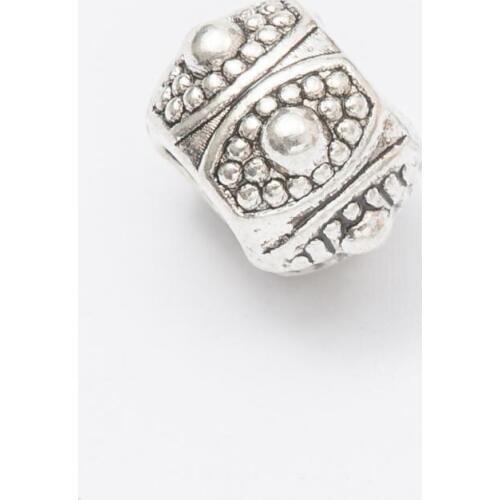 10Pcs/Lot Antique Silver Color DIY Zinc alloy Big Hole Spacer Bead Charm Fits Jewelry making Bracelet js1142