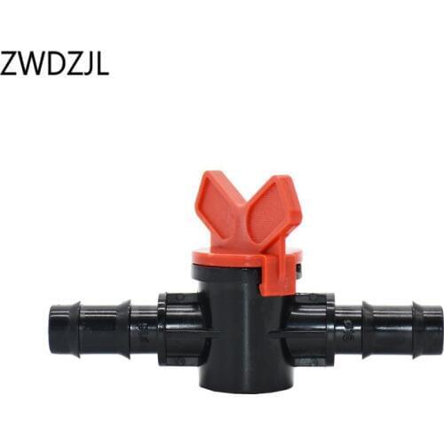 16mm Garden hose tap irrigation valve miniature valve Irrigation Regulator 2 way tap waterstop connectors Drip adapter 25pcs