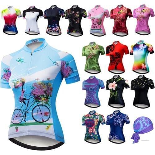 2020 Cycling Jersey Women Summer Short sleeve MTB Road Bike Jersey Shirts Top Ropa ciclismo Ladies Cycle Bicycle Clothing