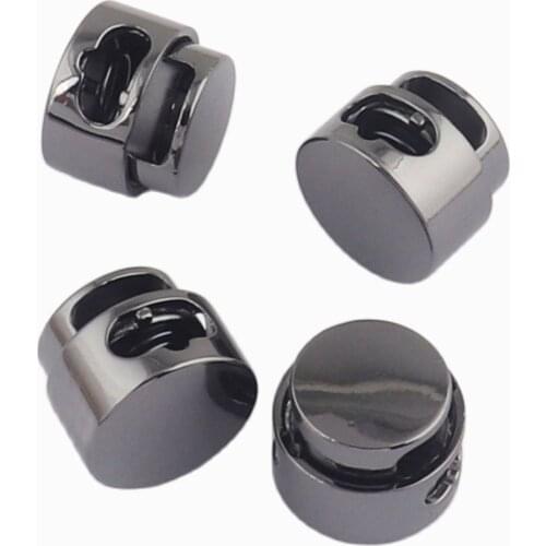 6pcs Metal Cord Lock Single Hole String Stopper Buckles Spring Elastic Adjustment DIY Hat Cord End Decor Button