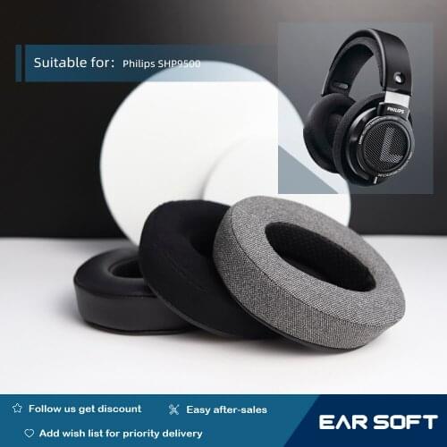 Earsoft Replacement Ear Pads Cushions for Philips SHP9500 Headphones Earphones Earmuff Case Sleeve Accessories