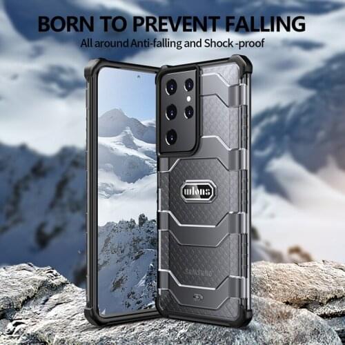 Armor Case For Samsung Galaxy S21 Ultra Plus Hybird TPU Hard PC Shockproof Anti-Fall Protection Cover for Samsung S21 Plus