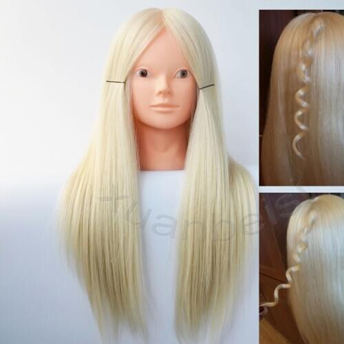 No Makeup Female Head Training Mannequins For Hairdressing Wig Head Practise Braid Hairstyle Manikin Head Dummy With Free Clamp