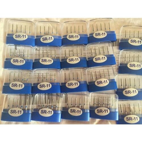 100Boxes Dental Diamond Burs SR-11 Medium FG Bur 1.6M for High Speed Handpiece