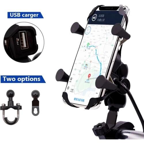 For Honda cb 190r 400 1000r cbf 1000 600 600f cbr 600 f Motorcycle Mobile Phone Stand Holder With USB Charger 360 Rotatable