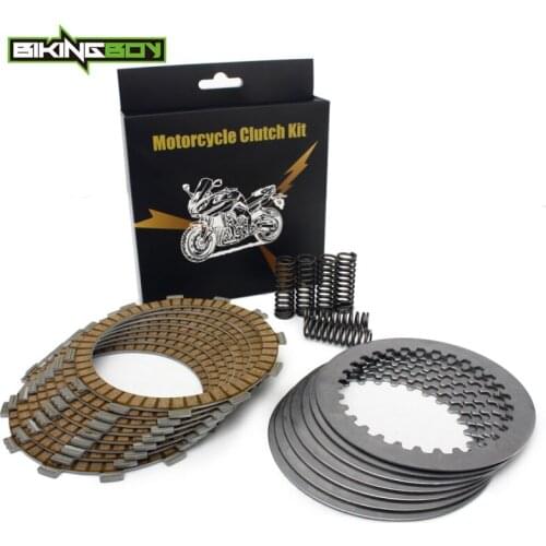 BIKINGBOY 8 Paper Clutch Friction Plate + 7 Steel Separator Plate + 6 Spring For Yamaha YZ450F 07 08 09 10 11 12 13 14 15 16 17