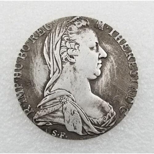 Austro-Hungarian Woman Head Brass Silver Plated Commemorative Coin Gift Lucky Challenge Coin