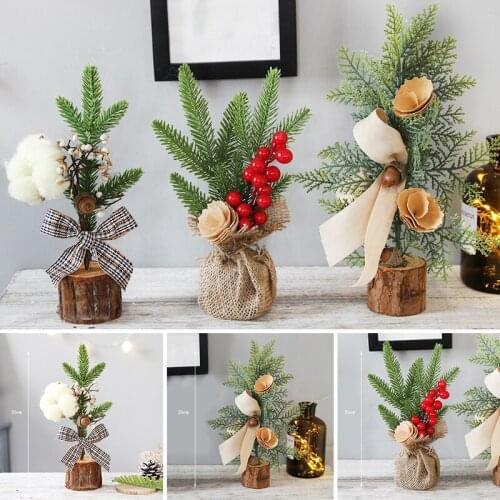 Mini Christmas Tree Artificial Beautiful Miniature Christmas Decorative for Home Kitchen Desktop SUB Sale