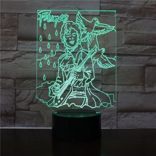 3D Cartoon Character Guitar 7 Color Change Lights Kids Christmas Gift Musical Instrument LED Lighting Bedroon Decor Lamp