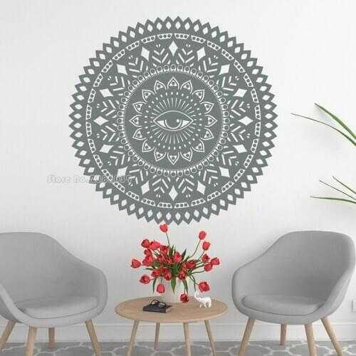 Mandala Wall Decal Bedroom Decor Boho Decal Yoga Studio Bohemian Namaste Decal Living Room Wall Decor Mandala Wall Sticker LL355