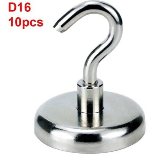 D16 wall hook, neodymium strong magnetic support, suspension, 5.5kg, 10 pieces