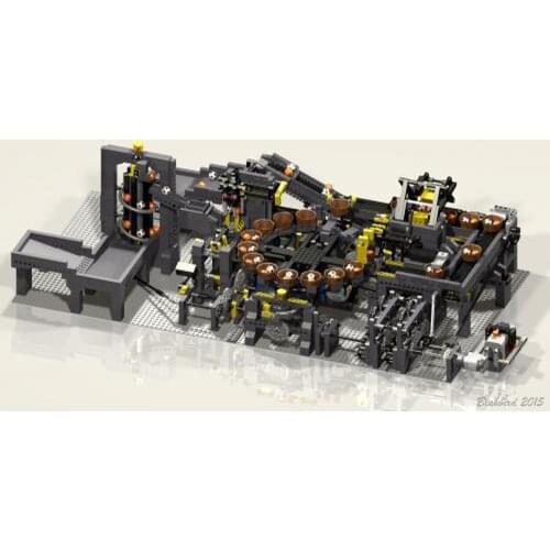 NEW technology building block moc-2828 small ball sorting field stadium difficult assembly toy boy birthday gift