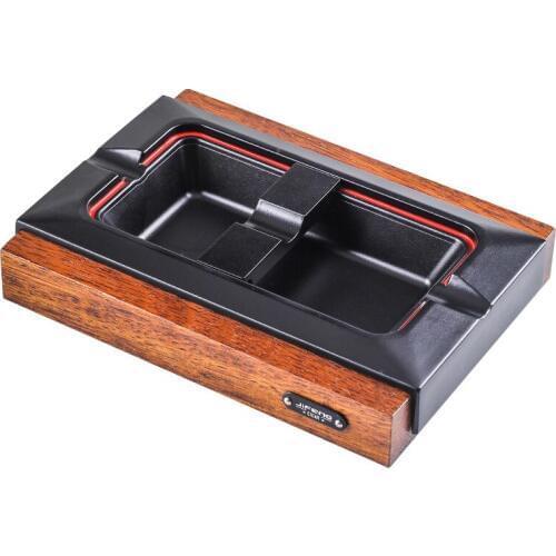 New 1pcs Big Size solid wood stitching cigar ashtray adjustable cigar holder Rack creative Cigarettes Ashtray JF039