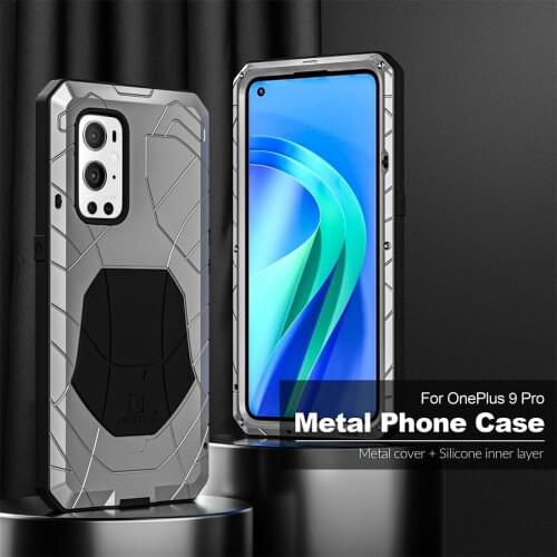 Original Imatch Luxury Aluminum Metal Silicone Shockproof Cover For Oneplus 9 Pro Cover Gift Case Heavy Duty Protector
