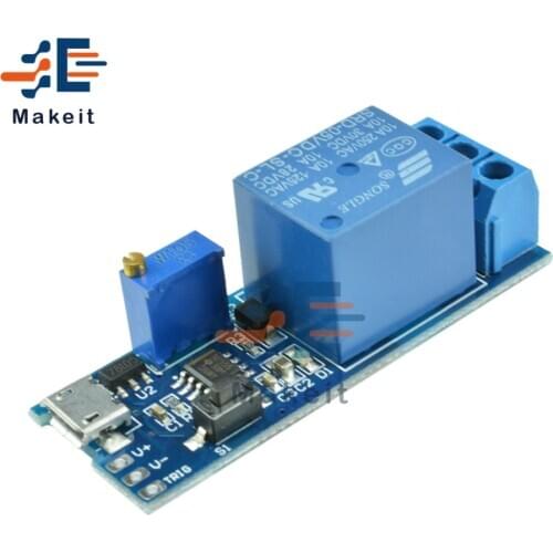 5V-30V Micro USB Power Delay Relay Timer Control Module Trigger Delay Switch Timing Relay Power Adjustable Timer Delay Relays