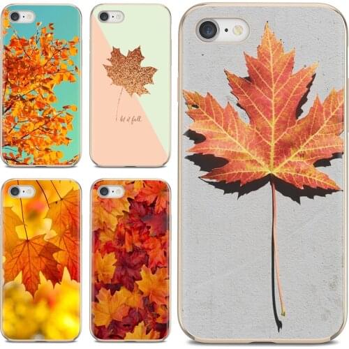 Luxury Autumn fall Maple Leaves Soft Cover Bag For Huawei P8 P9 P10 P20 P30 P Smart 2019 Honor Mate 9 10 20 8X 7A 7C Pro Lite