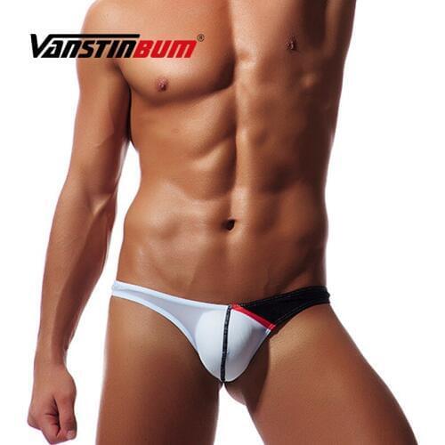 VANSTINBUM G-Strings and Thongs Sexy Mens Ice Silk Underwear Breathable Bikini Gay Thin U Pouch Lingerie Cueca Masculina T Back