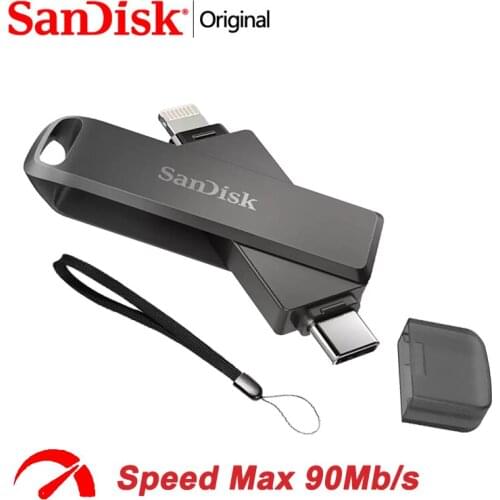 Original SanDisk USB Stick Flash iPhone/Type C OTG Memory USB Pendrive 64GB Usb Flash Drive 128GB Key Usb 256GB Usb Memory Para