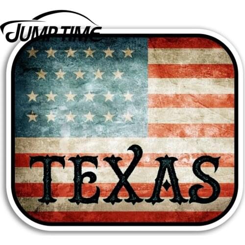 Jump Time for Texas USA Vinyl Stickers America Flag Travel Sticker Luggage Decal Car Styling Motor Helmet Decor Car Accessories