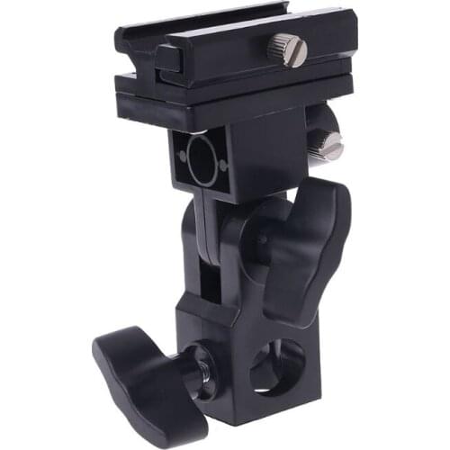 Photo Flash Adapter Hot Shoe Swivel Mount Light Stand Bracket B Umbrella Holder
