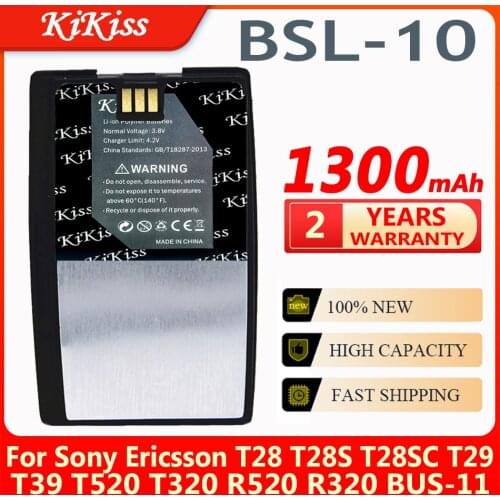 KiKiss BSL10 BSL-10 1300mAh Battery for Sony Ericsson T28 T28S T28SC T29 T39 T520 T320 R520 R320 BUS-11 Batteries