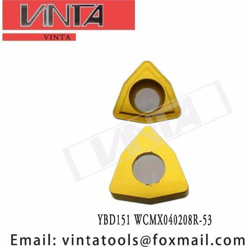 Free shipping high quality 10pcs/lots YBD151 WCMX040208R-53 cnc carbide turning inserts