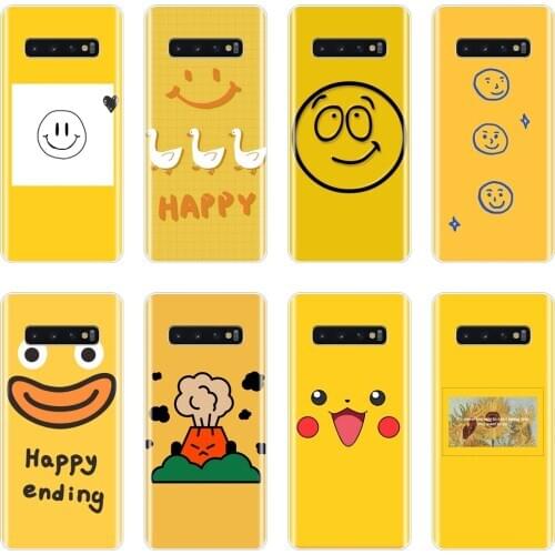 Case For Samsung Galaxy S10 Plus 5G 10E Silicone Soft Yellow Cartoon Cute Anime Back Cover For Samsung Note 10 Pro Phone Case