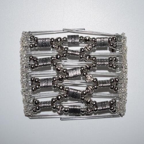 Pure silver beads classical metal comb girls women lady wedding pary best gift magic comb 10 pcs /lot