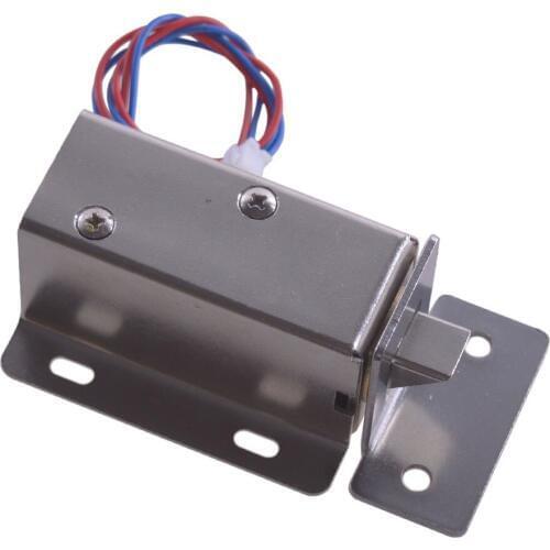 12V-24V Generic Cabinet Door Electric Lock Tongue Down Assembly Solenoid with Lock Buckle