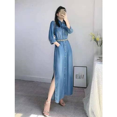 Модные джинсовые платья Fomolayime China At AliExpress