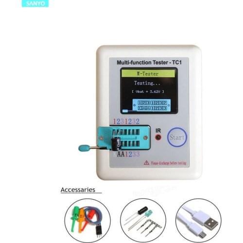 Multimeter transistor resistance diode three-pole capacitance tester ESR / MOS / PNP / NPN LCR Mosfell TFT LCD display