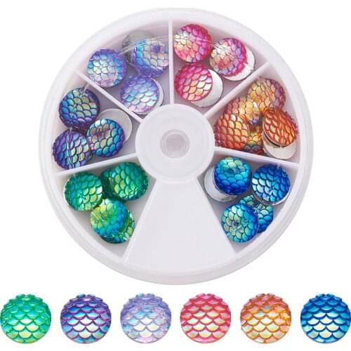 36pcs/box Resin Cabochons Spacer Beads for Earring Jewelry DIY Making Embellishments Applique Wedding Scrapbook Craft